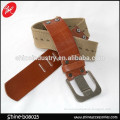 Brown men leather blend sport belt